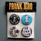 Frank Iero badges, set of 4x 32mm quality metal pin back button badge. MCR .
