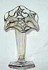 Antique Westmoreland? Glass Sterling Overlay Jack in The Pulpit Vase Nouveau