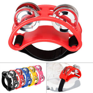 Foot Tambourine Percussion Musical Instrument ABS Jingle Bell for Cajon Guitar