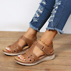 Women Casual Orthopedic Wedge Sandals Ladies Summer Comfort Flat Shoes Size US