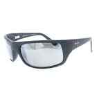 Maui Jim Peahi MJ 202-2M Black Wrap Sunglasses Gray Polarized -SCRATCHED LENS