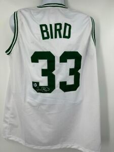 Larry Bird Boston Celtics Signed Autograph Custom Jersey WHITE BIRD Hologram