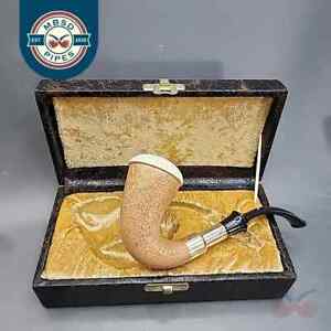 Block Meerschaum and Silver Calabash Pipe, New
