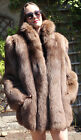 Fur Jacket Blue Fox Saga Fox Coat Fur Ladies Hazelnut Braun