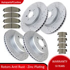 Front Rear Drilled Slotted Brake Rotors Pads for AWD DODGE Charger CHRYSLE 5.7L