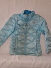The North Face Quilted Girl's 550 Down Blue Jacket Size 7/8