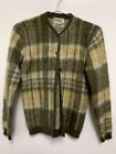 Vintage 60s Lazarus Columbus Mohair Wool Blend Button Down Cardigan Size Small