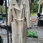 Vintage Women's NPC Fashions Long Polyester Trench Coat w/Lining Made in USA