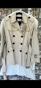COACH Solid Short Trench Coat, Size SMALL NWT