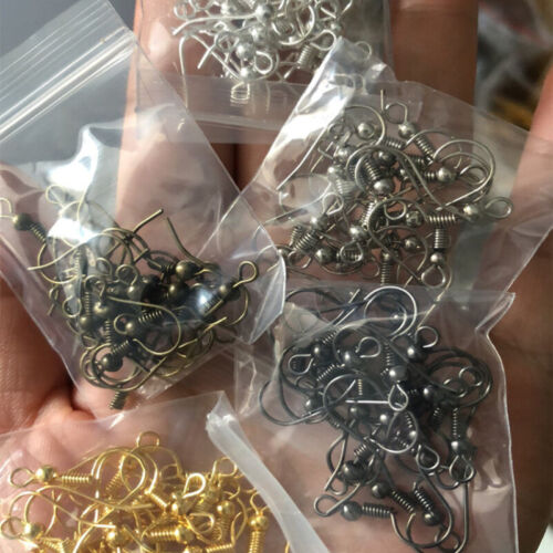 Wholesale DIY JEWELRY Making Findings 100PCS/500PCS Iron Earring Hook Coil Wire