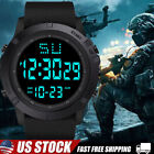 Waterproof Digital Sports Luminous Watch Tactical Men Date Alarm Wristwatch Gift