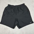 Nike Swim Trunks Mens Large L Black Swoosh Bathing Suit Shorts Adult Pockets