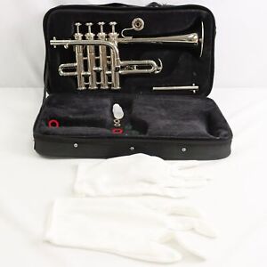 Shreyas BB/A Brass  Piccolo Trumpet in Silver & Nickel w/ Case & Mouthpiece