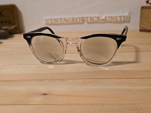 American Optical Vintage Cat Eye Two Tone Eyeglasses Frame