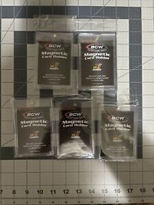 lot Of (5) BCW 35pt Magnetic Card Holders One Touch New