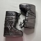 Vintage Moon Boots Womens Size 8.5 Black Leather Snow Platform Ski Y2K Original