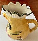 Italian Pottery Hand Painted Rooster  Water Pitcher