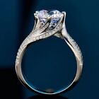 925 Sterling Silver Rings 5 CT Simulation Diamond Womens Luxury Crown Ring Gift