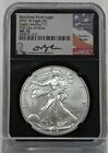 2021 W Burnished Silver Eagle Type 2 NGC MS 70 First Day of Issue Signed Ryder