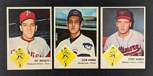1963 Fleer Baseball Lot of 3 Cards
