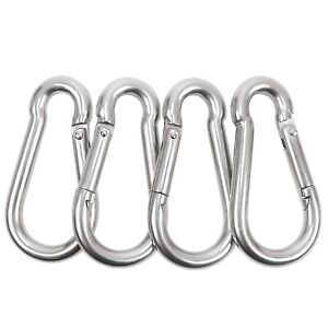 A2ZCare Heavy Duty Steel Spring - Large Snap Hook Carabiner - Set of 4