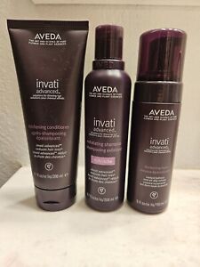 Aveda Invati Advanced Shampoo Rich 6.7 Ounce Conditioner 6.7 & Thickening Foam