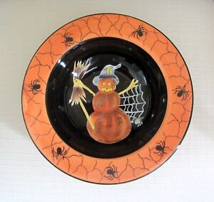 Gates Ware by Laurie Gates Hand Painted Pumpkin Snowman and Spiders 9