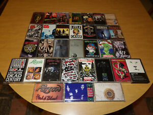 LOT of 32 Classic Hard Rock Metal Cassette Tapes! Motley Crue Poison Queensryche