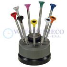 Bergeon 30081-S09 Set of 9 Screwdrivers with Rotating Stand Swiss