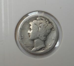 1923-s . Mercury Dime . AG . Almost Good . 90% Silver .