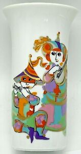 Vintage Rosenthal Bjorn Wiinblad Musicians Small Trumpet Vase Arabian Nights
