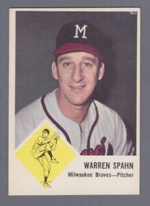 1963 Fleer #45 Warren Spahn Milwaukee Braves Baseball Card Ex/Mt pm