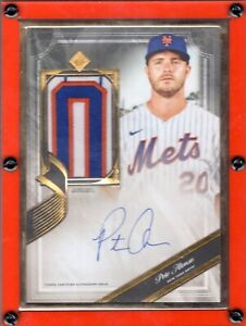 2021 Topps Transcendent PETE ALONSO Oversized 1/1 GAME USED LETTER PATCH AUTO