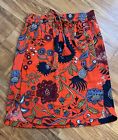 Ann Taylor Loft Petites Womens Pencil Skirt Red Floral Size XS 0/2