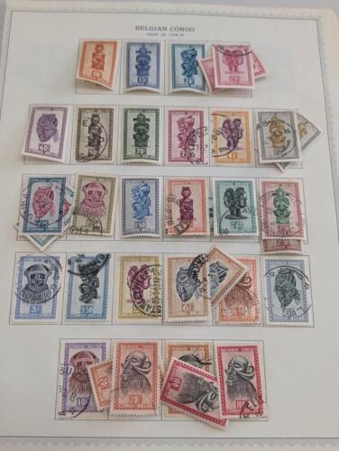 Belgian Congo Mint & Used Stamp Collection on Pages! Pls Read Description
