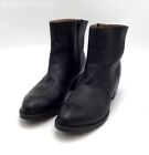 Roadwolf Men's Black Almond Toe Side Zip Western Boots - Size 11 M