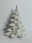 Ceramic Christmas Holiday Tree Glossy White Hobbiest Pine Tree Figurine