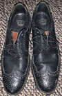 VTG Florsheim Imperial 92604 Black Pebble Grain Wingtip Dress Shoes - 10 E