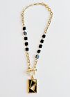 Vintage Gold & Black Myka Necklace