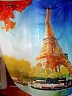 PARIS FRANCE SCENIC EIFFEL TOWER IN AUTUMN FABRIC SHOWER CURTAIN BY SUNLIT 70