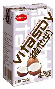 Vitasoy Coconut Soy Milk Refreshing Drink No Preservatives 24 Packs x 250mL NEW
