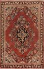 Antique Floral Mahal Rust/ Navy Blue Area Rug 4x7 Traditional Hand-made Carpet