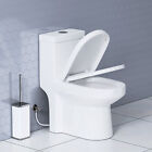 HOROW Elongated Toilet 12'' One Piece Toilet Dual Flush for Modern Small Bath