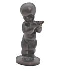 Vintage Small Solid Metal Devil Boy Statue/Figurine Devil Boy Playing Flute