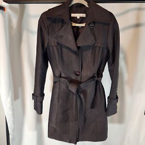Kenneth Cole New York Women's Size Small Black Trench Coat