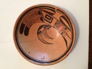 EARLY HOPI BOWL  -  LIKELY NAMPEYO (1859-1942)  -  EARLY “HOPI VILLAGES” LABEL!