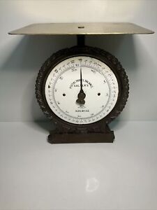 Antique Salter Scales Ornate Cast Iron Brass Postal Parcel Balance 11 Lb