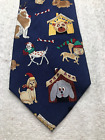 SAVE THE CHILDREN MENS TIE NAVY BLUE WITH DOGS 3.75 X 58