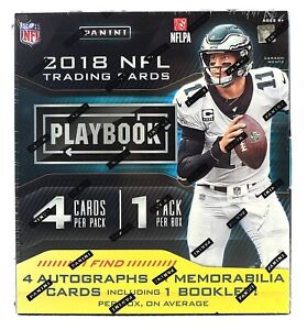 2018 Panini Playbook Football Hobby Box New Factory Sealed 4 Autos or Relics