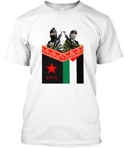 Ezln & Palestine Tee T-Shirt Made in the USA Size S to 5XL
